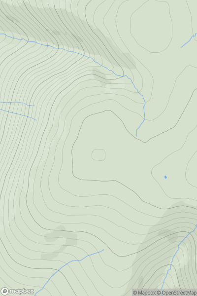 Thumbnail image for Meall a' Chaorainn [Loch Ericht to Glen Tromie & Glen Garry] showing contour plot for surrounding peak
